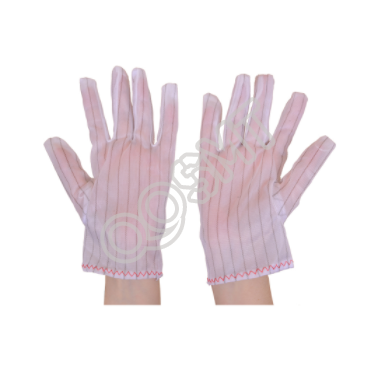 Anti static Strip Fabric Safety Hand Glove ESD Dotted Gloves