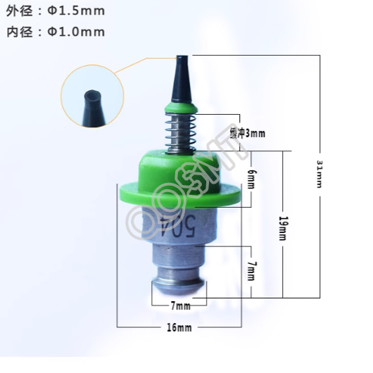 JUKI Mounter Original New 504 Nozzle E36037290A0 / 40001342